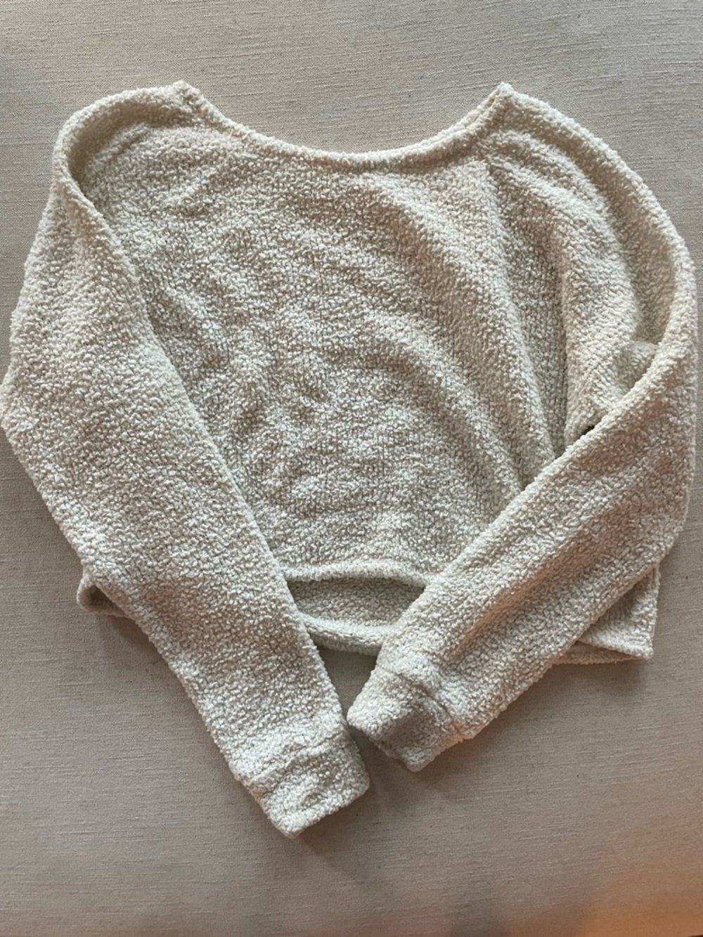 Beyond Yoga White Boucle Sweater